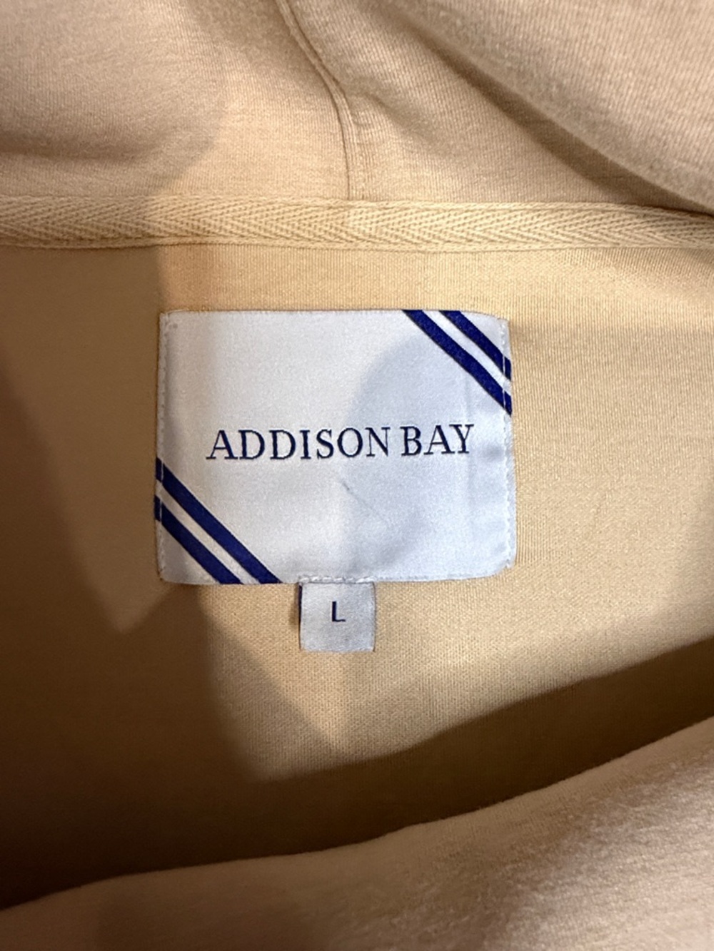 Addison Bay Cream Cowl Neck Pullover Zip Pocket Athleisure L turtleneck - Picture 2 of 6